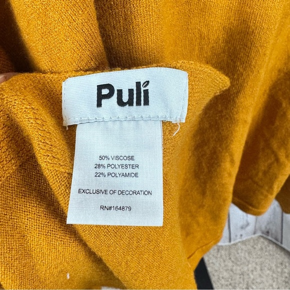 PULI Women's Pullover Cashmere Feel Viscose Shawl Loose Fitting Poncho One Size - Picture 4 of 6